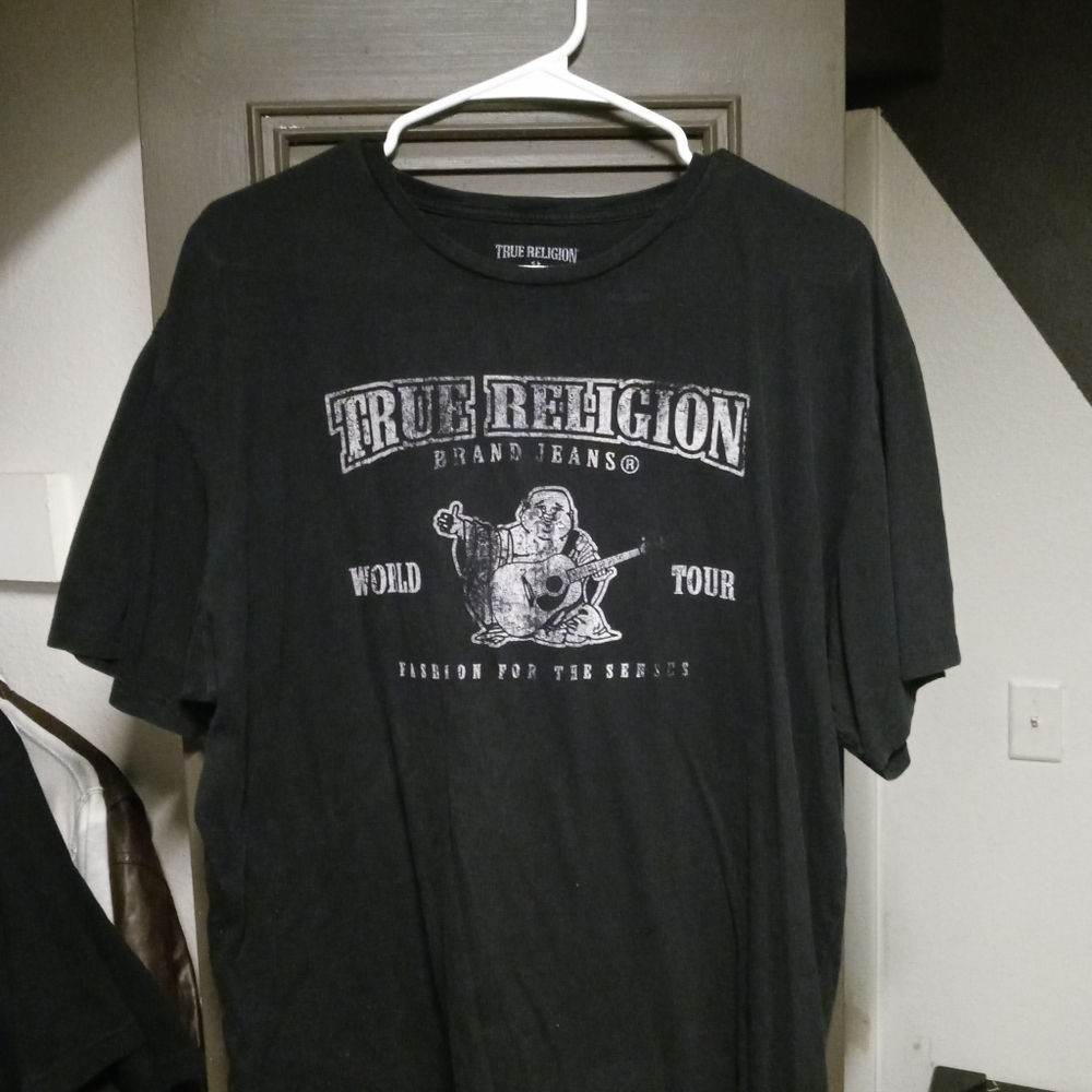 True Religion mens XL black tshirt